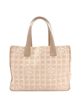 Chanel New Travel Line MM Tote Bag Nylon Jacquard